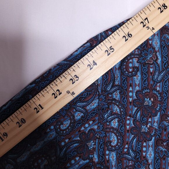 Panhandle Shirt Mens XL Blue Paisely Western Snap Button - Picture 8 of 10